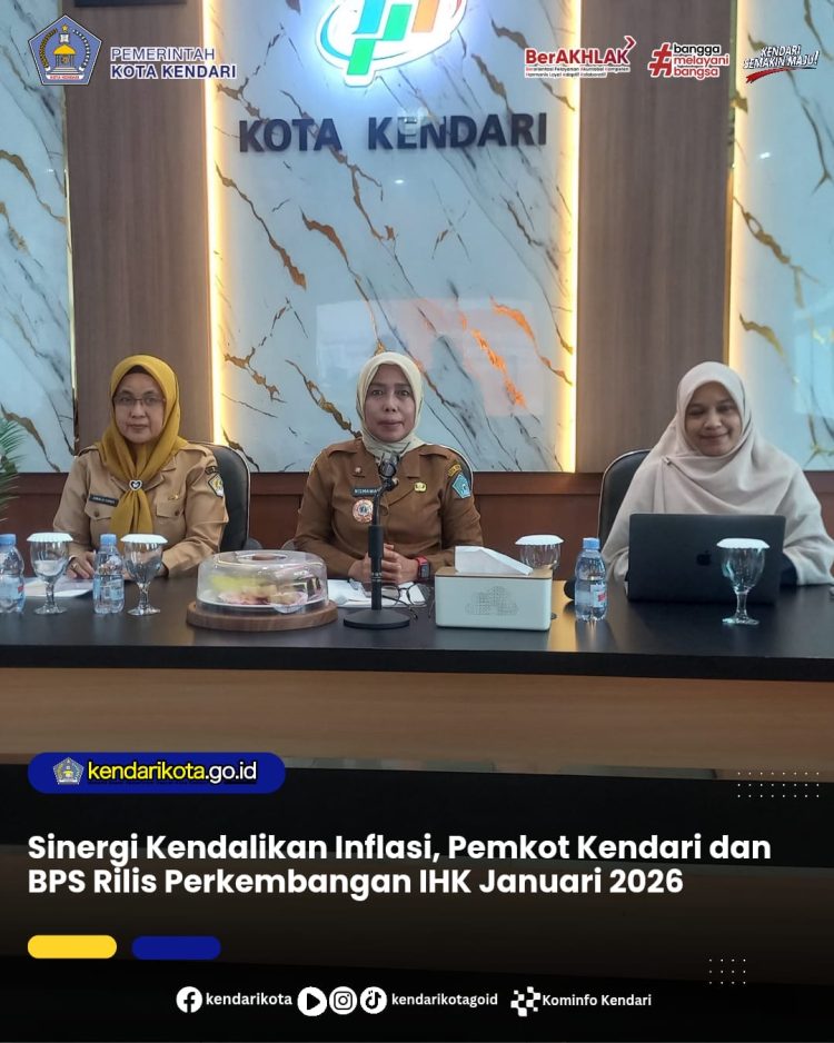 Sinergi Kendalikan Inflasi, Pemkot Kendari dan BPS Rilis Perkembangan IHK Januari 2026