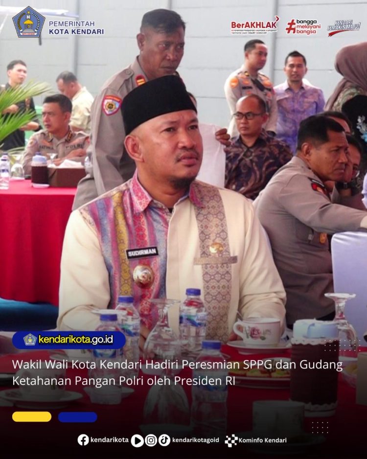 Wakil Wali Kota Kendari Hadiri Peresmian SPPG dan Gudang Ketahanan Pangan Polri oleh Presiden RI