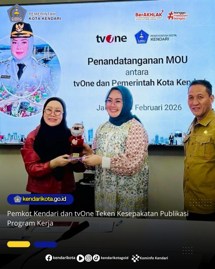Pemkot Kendari dan tvOne Teken Kesepakatan Publikasi Program Kerja