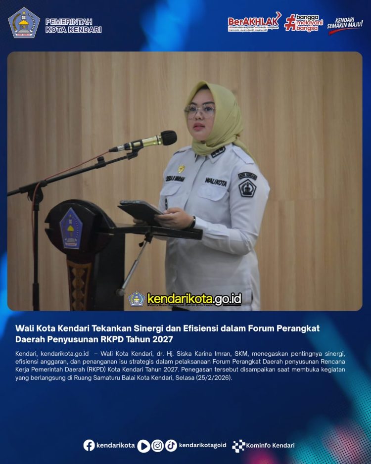 Wali Kota Kendari Tekankan Sinergi dan Efisiensi dalam Forum Perangkat Daerah Penyusunan RKPD Tahun 2027
