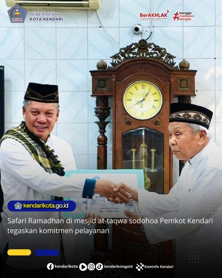 Safari Ramadhan di mesjid at-taqwa sodohoa Pemkot Kendari tegaskan komitmen pelayanan