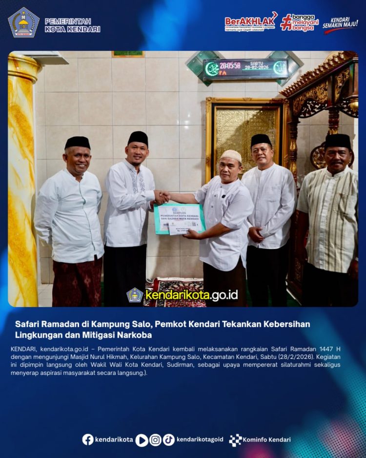 Safari Ramadan di Kampung Salo, Pemkot Kendari Tekankan Kebersihan Lingkungan dan Mitigasi Narkoba