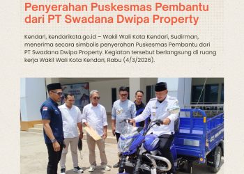 Wakil Wali Kota Kendari Terima Penyerahan Puskesmas Pembantu dari PT Swadana Dwipa Property