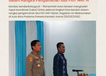 Pemkot Kendari Hadiri Rakor Lintas Sektoral dalam Rangka Pengamanan Idul Fitri 1447 H