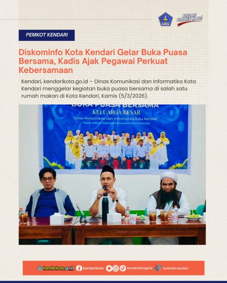 Diskominfo Kota Kendari Gelar Buka Puasa Bersama, Kadis Ajak Pegawai Perkuat Kebersamaan