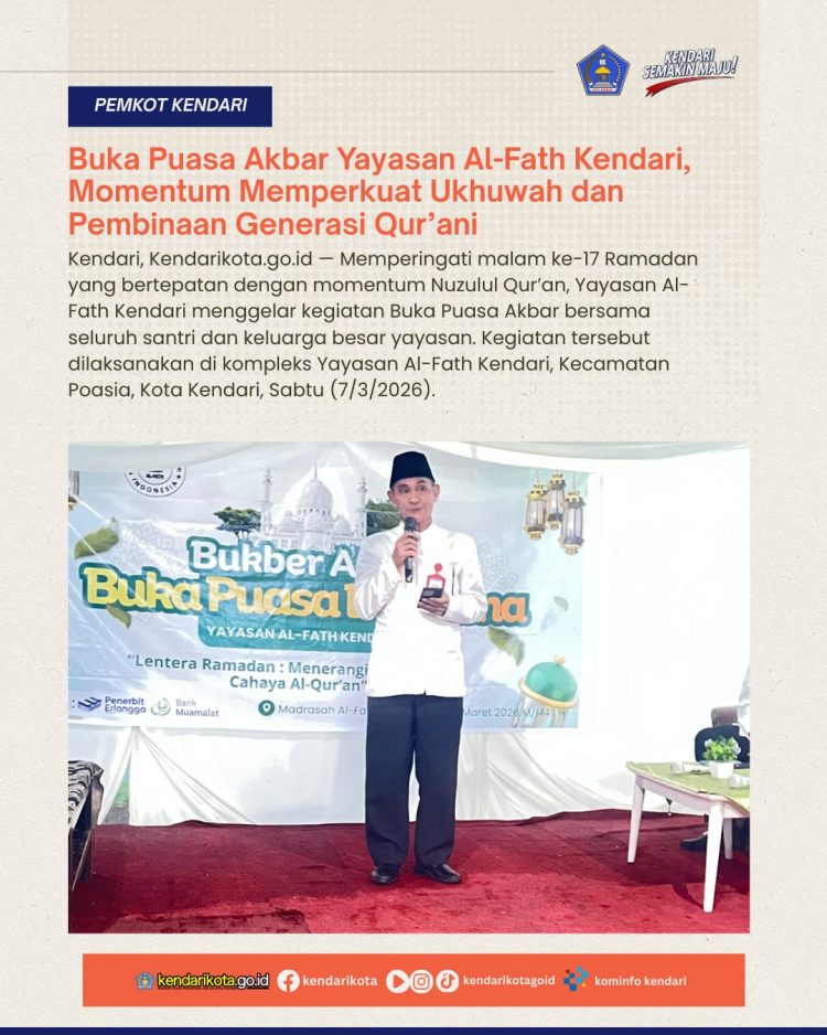 Buka Puasa Akbar Yayasan Al-Fath Kendari, Momentum Memperkuat Ukhuwah dan Pembinaan Generasi Qur’ani