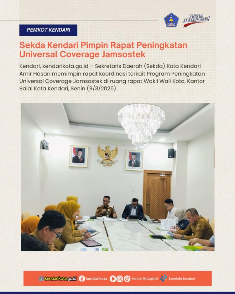Sekda Kendari Pimpin Rapat Peningkatan Universal Coverage Jamsostek
