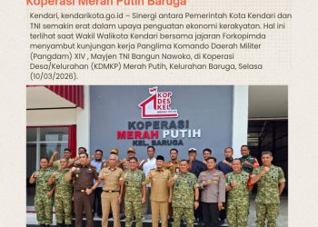 Sinergi Membangun Ekonomi: Wakil Wali Kota Kendari Sambut Kunjungan Pangdam XIV di Koperasi Merah Putih Baruga
