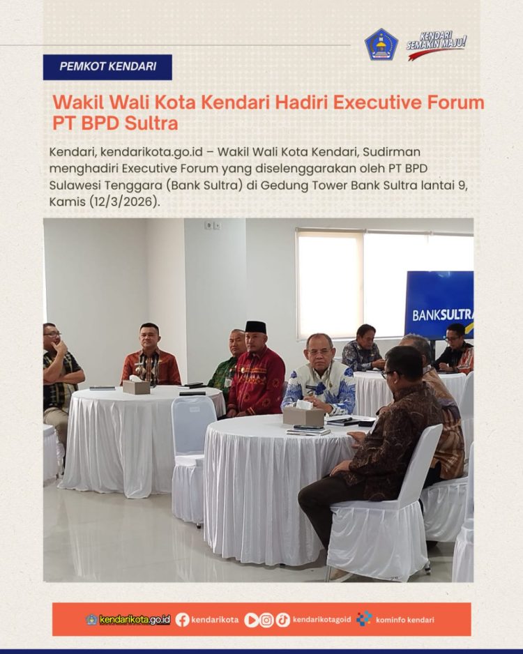 Wakil Wali Kota Kendari Hadiri Executive Forum PT BPD Sultra