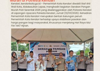 Jaga Stabilitas Harga Menjelang Idul Fitri, Pemerintah Kota Kendari Hadiri Gerakan Pangan Murah di Polresta Kendari