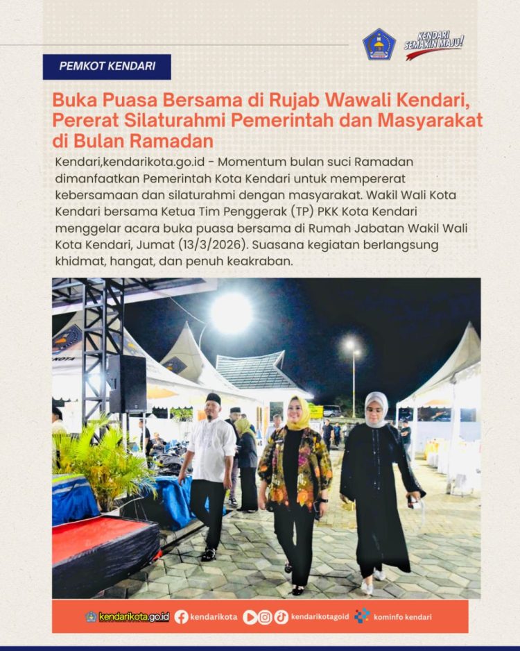 Buka Puasa Bersama di Rujab Wawali Kendari, Pererat Silaturahmi Pemerintah dan Masyarakat di Bulan Ramadan