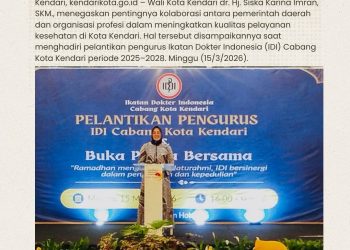 Wali Kota Minta IDI Perkuat Kolaborasi, Fokus Tingkatkan Layanan Kesehatan di Kendari