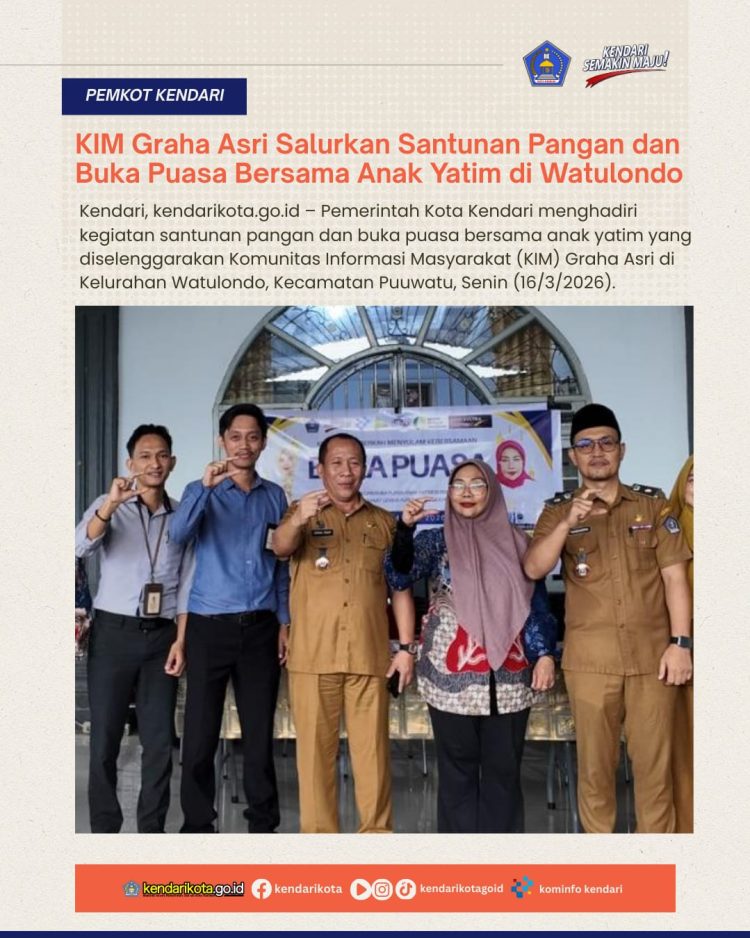 KIM Graha Asri Salurkan Santunan Pangan dan Buka Puasa Bersama Anak Yatim di Watulondo