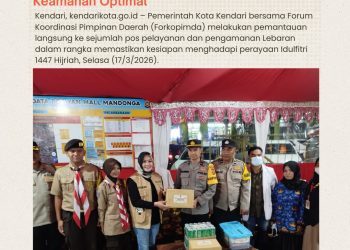 Pemkot Kendari Bersama Forkopimda Tinjau Posko Lebaran, Pastikan Layanan dan Keamanan Optimal