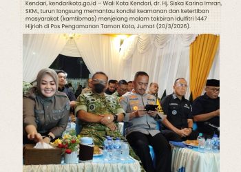 Wali Kota Kendari Pantau Kamtibmas Malam Takbiran, Pastikan Idulfitri Berlangsung Aman