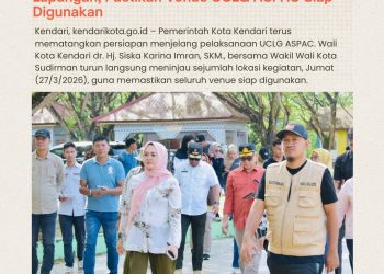 Wali Kota Kendari dan Wakil Wali Kota Cek Lapangan, Pastikan Venue UCLG ASPAC Siap Digunakan
