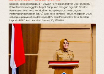 Wali Kota Kendari Sampaikan LKPJ Tahun 2025 dalam Rapat Paripurna DPRD