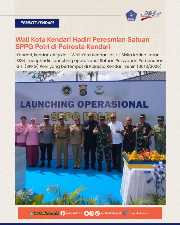 Wali Kota Kendari Hadiri Peresmian Satuan SPPG Polri di Polresta Kendari