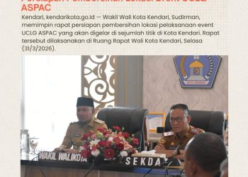 Wakil Wali Kota Kendari Pimpin Rapat Persiapan Pembersihan Lokasi Event UCLG ASPAC