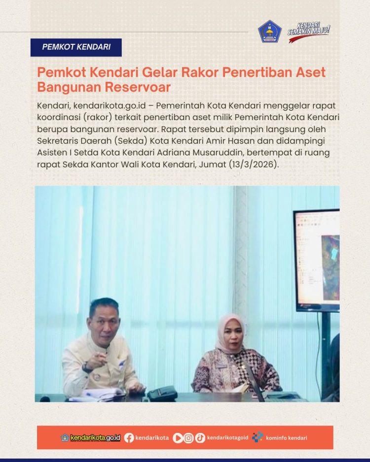 Pemkot Kendari Gelar Rakor Penertiban Aset Bangunan Reservoar