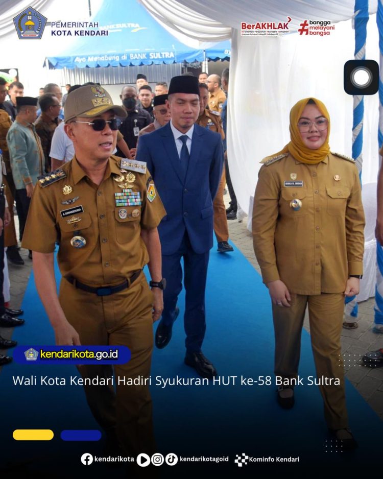 Wali Kota Kendari Hadiri Syukuran HUT ke-58 Bank Sultra