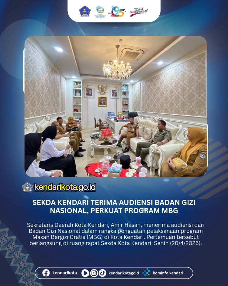 Sekda Kendari Terima Audiensi Badan Gizi Nasional, Perkuat Program MBG