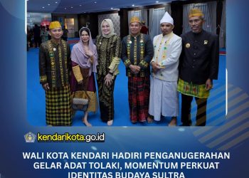 Wali Kota Kendari Hadiri Penganugerahan Gelar Adat Tolaki, Momentum Perkuat Identitas Budaya Sultra