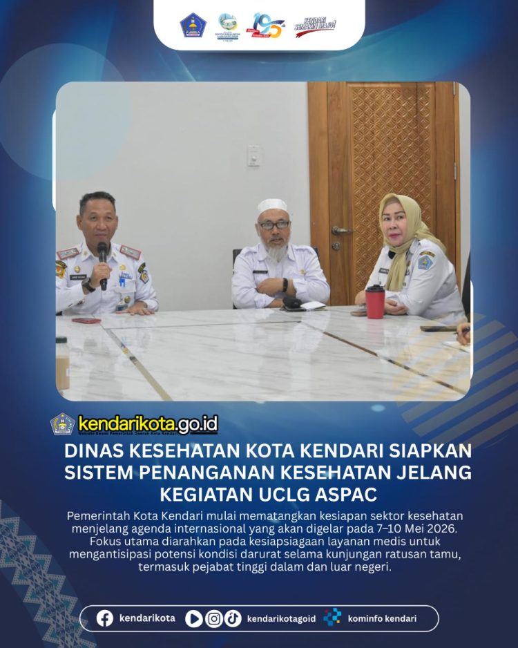 Dinas Kesehatan Kota Kendari Siapkan Sistem Penanganan Kesehatan Jelang Kegiatan UCLG ASPAC