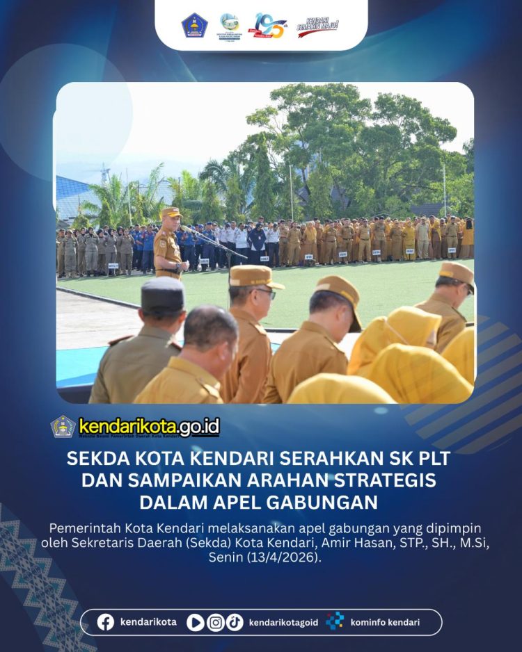 Sekda Kota Kendari Serahkan SK Plt dan Sampaikan Arahan Strategis dalam Apel Gabungan