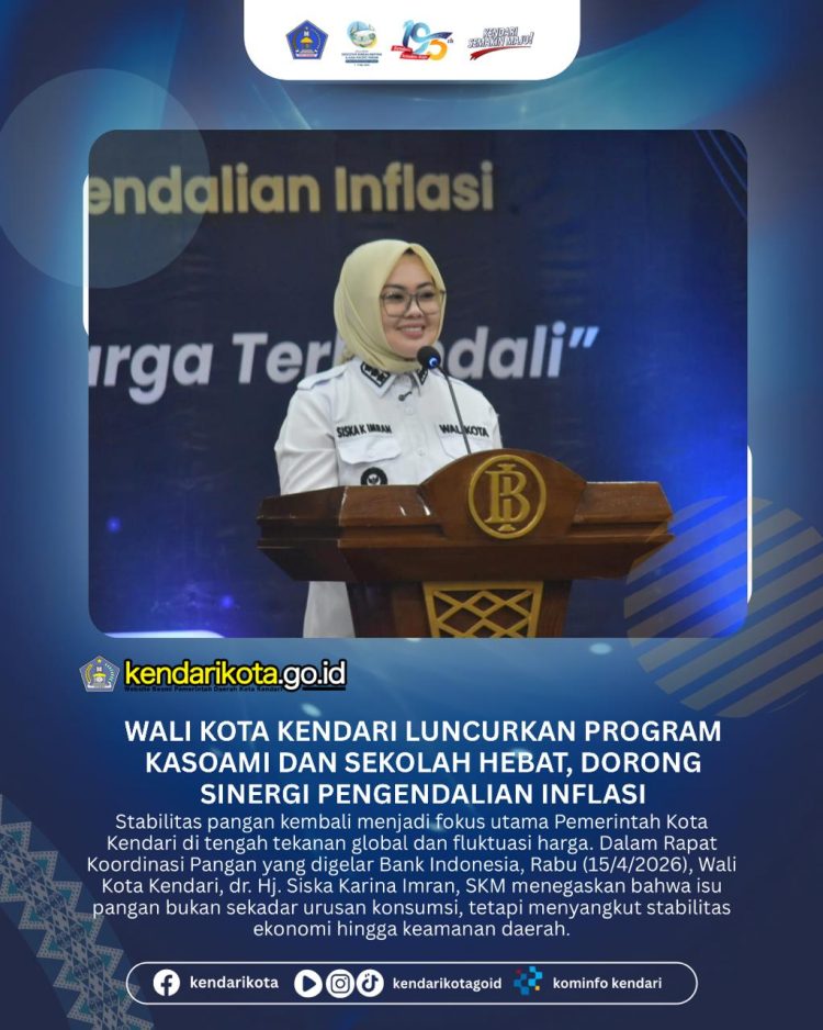 Wali Kota Kendari Luncurkan Program Kasoami dan Sekolah Hebat, Dorong Sinergi Pengendalian Inflasi