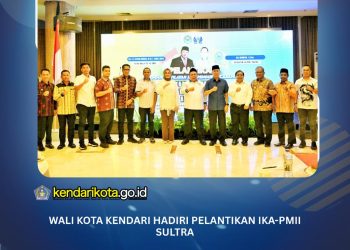 Wali Kota Kendari Hadiri Pelantikan IKA-PMII Sultra