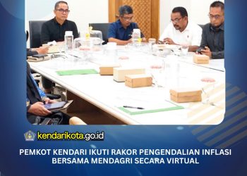 Pemkot Kendari Ikuti Rakor Pengendalian Inflasi Bersama Mendagri Secara Virtual