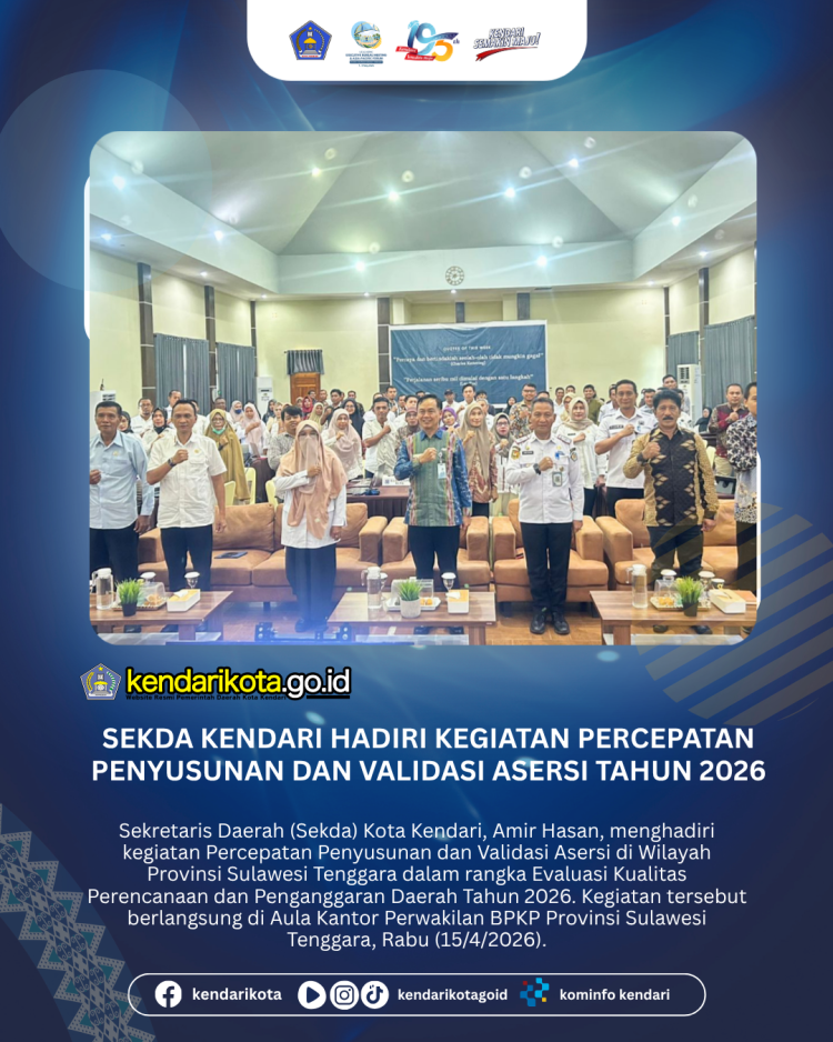 Sekda Kendari Hadiri Kegiatan Percepatan Penyusunan dan Validasi Asersi Tahun 2026