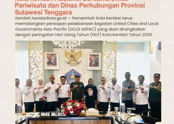 Matangkan Persiapan UCLG ASPAC, Wakil Wali Kota Kendari Audiensi Bersama Dinas Pariwisata dan Dinas Perhubungan Provinsi Sulawesi Tenggara