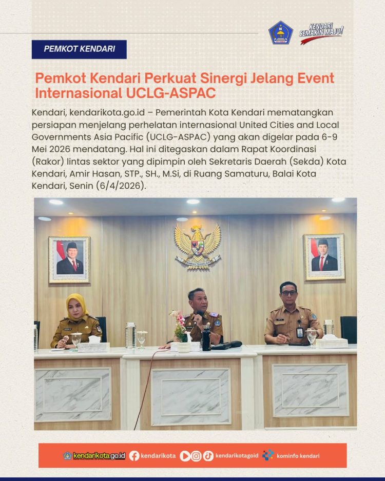 Pemkot Kendari Perkuat Sinergi Jelang Event Internasional UCLG-ASPAC