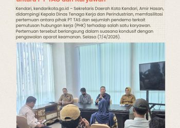Sekda Kendari Fasilitasi Mediasi Konflik PHK antara PT TAS dan Karyawan