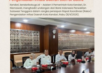 Asisten II Kota Kendari Hadiri Persiapan Rakor Pengendalian Inflasi Daerah oleh BI Sultra