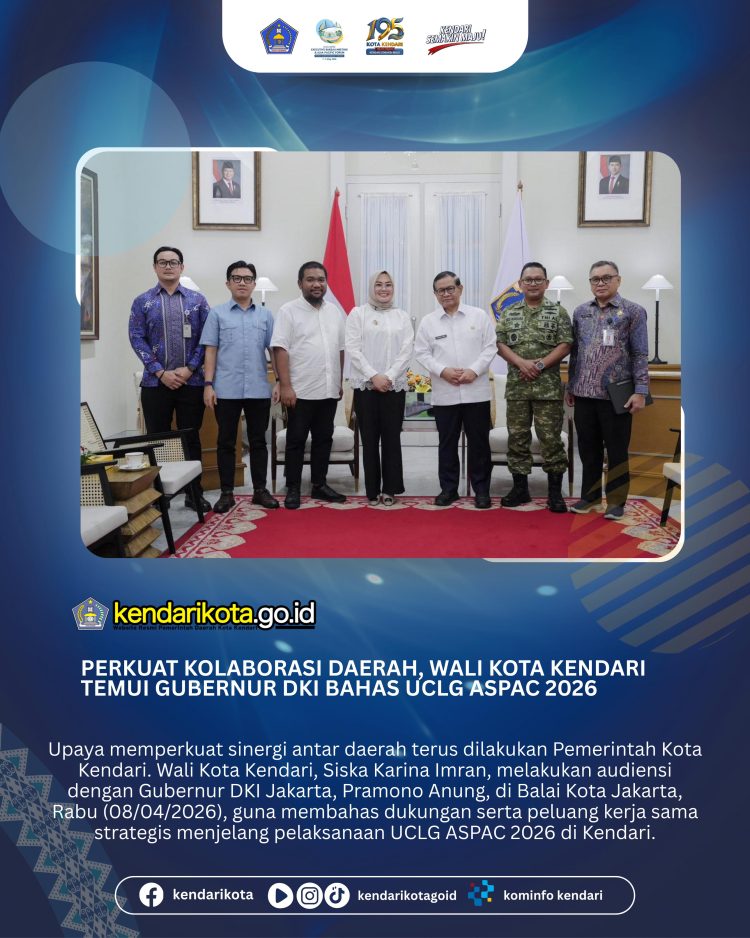 Perkuat Kolaborasi Daerah, Wali Kota Kendari Temui Gubernur DKI Bahas UCLG ASPAC 2026