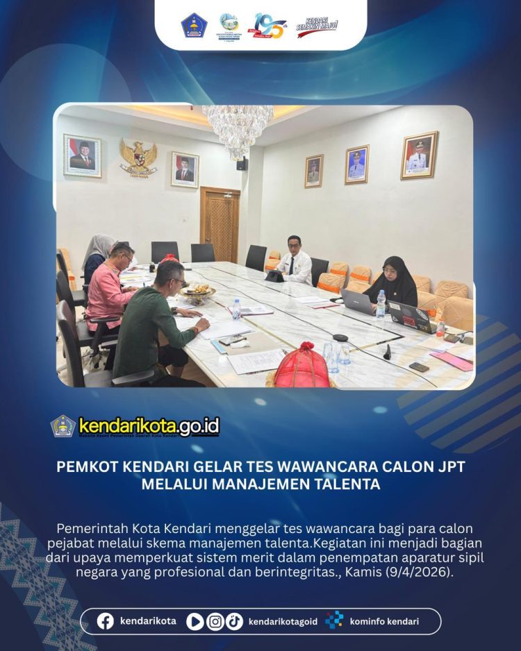 Pemkot Kendari Gelar Tes Wawancara Calon JPT melalui Manajemen Talenta