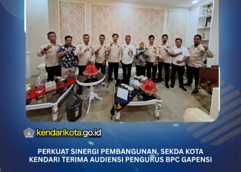 Perkuat Sinergi Pembangunan, Sekda Kota Kendari Terima Audiensi Pengurus BPC Gapensi