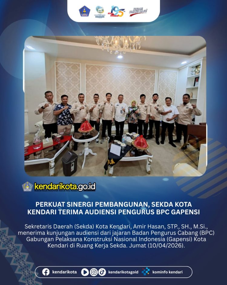 Perkuat Sinergi Pembangunan, Sekda Kota Kendari Terima Audiensi Pengurus BPC Gapensi