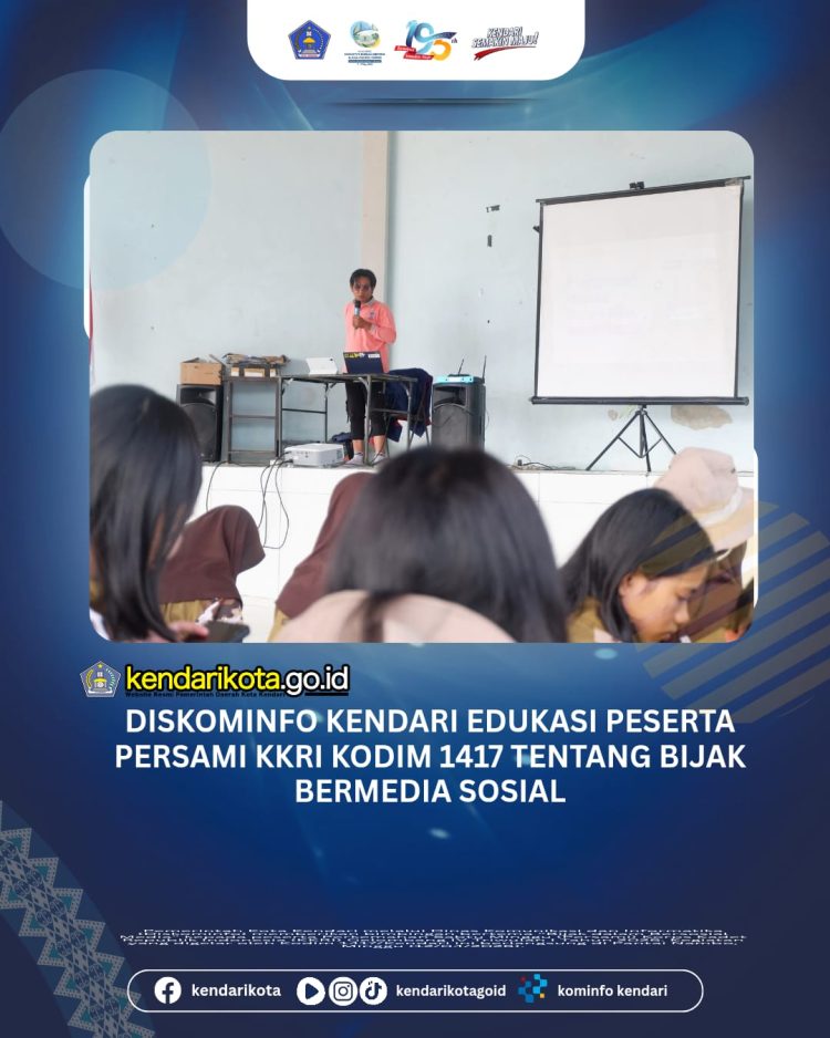 Diskominfo Kendari Edukasi Peserta Persami KKRI Kodim 1417 tentang Bijak Bermedia Sosial