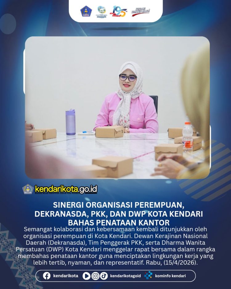 Sinergi Organisasi Perempuan, Dekranasda, PKK, dan DWP Kota Kendari Bahas Penataan Kantor