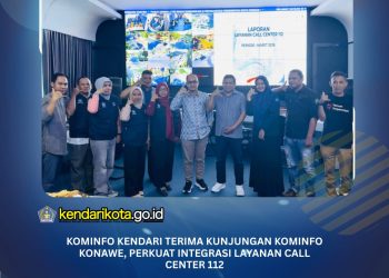 Kominfo Kendari Terima Kunjungan Kominfo Konawe, Perkuat Integrasi Layanan Call Center 112
