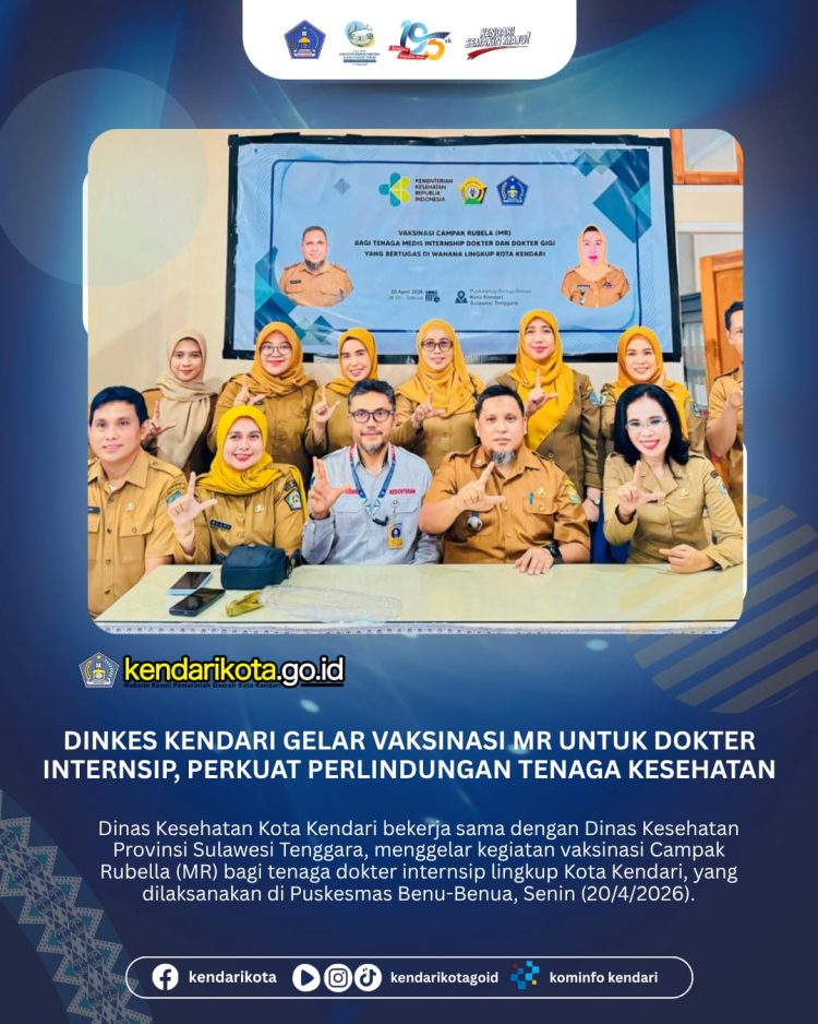 Dinkes Kendari Gelar Vaksinasi MR untuk Dokter Internsip, Perkuat Perlindungan Tenaga Kesehatan