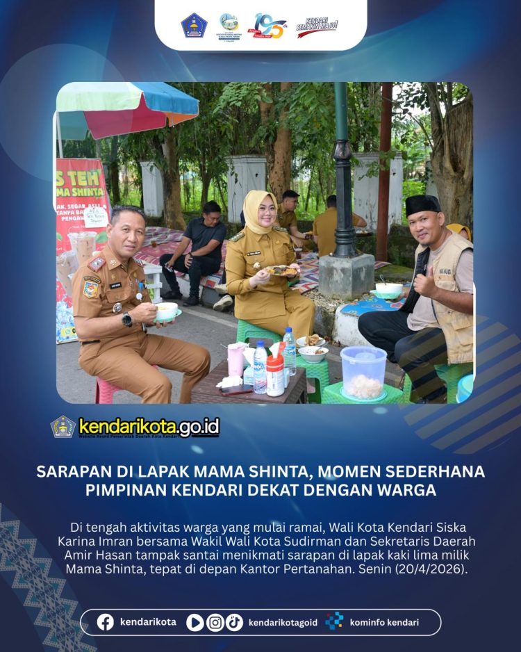 Sarapan di Lapak Mama Shinta, Momen Sederhana Pimpinan Kendari Dekat dengan Warga