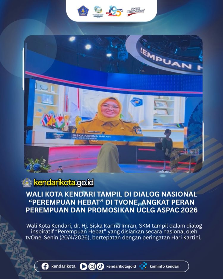 Wali Kota Kendari Tampil di Dialog Nasional “Perempuan Hebat” di tvOne, Angkat Peran Perempuan dan Promosikan UCLG ASPAC 2026
