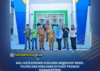 Wali Kota Kendari Kunjungi Workshop Mebel Polres dan Kerajinan di Pusat Promosi Disnakerperin