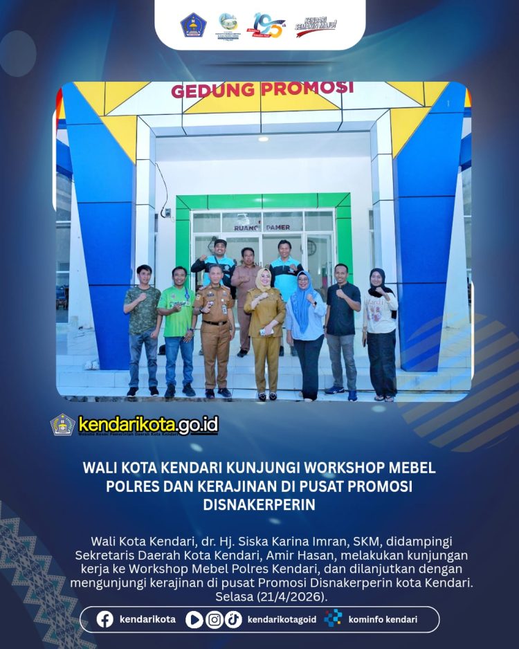 Wali Kota Kendari Kunjungi Workshop Mebel Polres dan Kerajinan di Pusat Promosi Disnakerperin