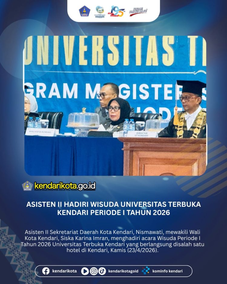 Asisten II Hadiri Wisuda Universitas Terbuka Kendari Periode I Tahun 2026